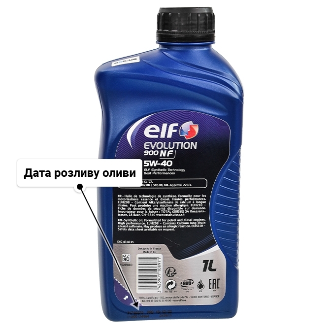 Олива Elf Evolution 900 NF 5W-40 1 л