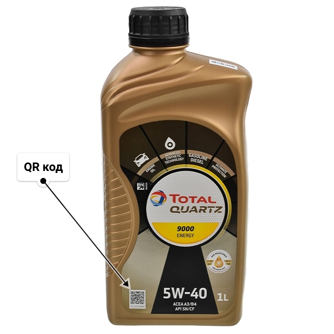 Масло Total Quartz 9000 Energy 5W-40 для Porsche Cayenne 1 л
