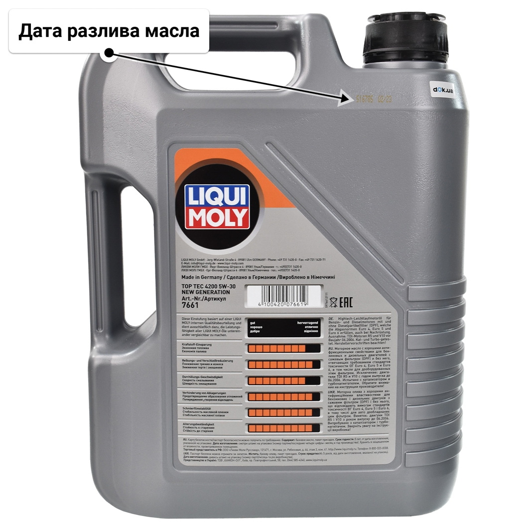 Liqui Moly Top Tec 4200 5W-30 (5 л) моторное масло 5 л