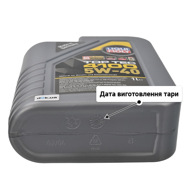Олива Liqui Moly Top Tec 4100 5W-40 для Porsche Cayenne 1 л