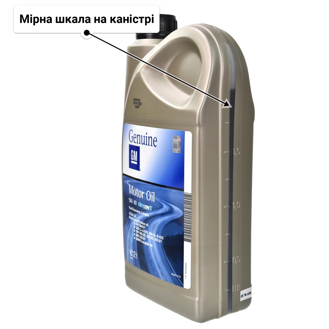 Олива General Motors Dexos2 5W-30 для Chrysler 300C 2 л