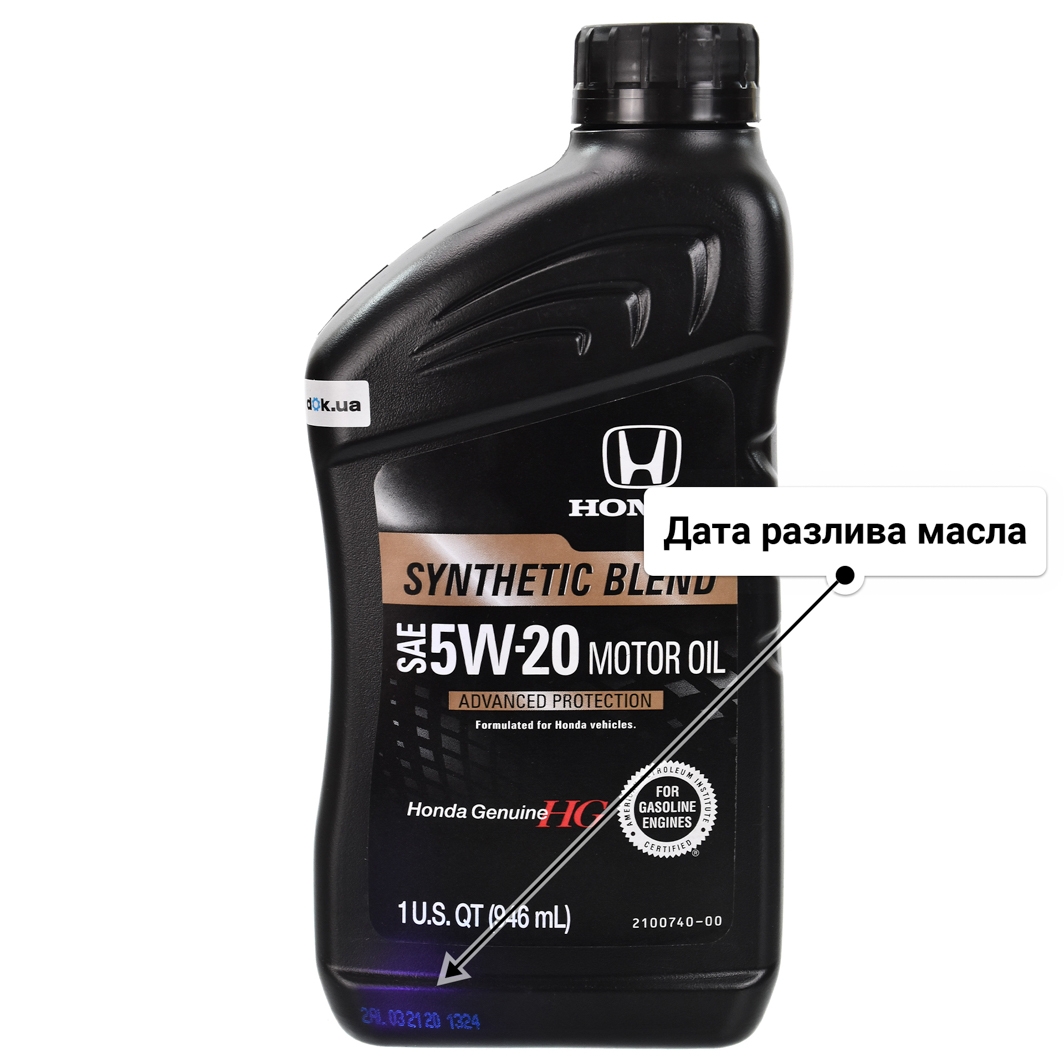 Масло Honda Genuine Synthetic Blend 5W-20 0,95 л