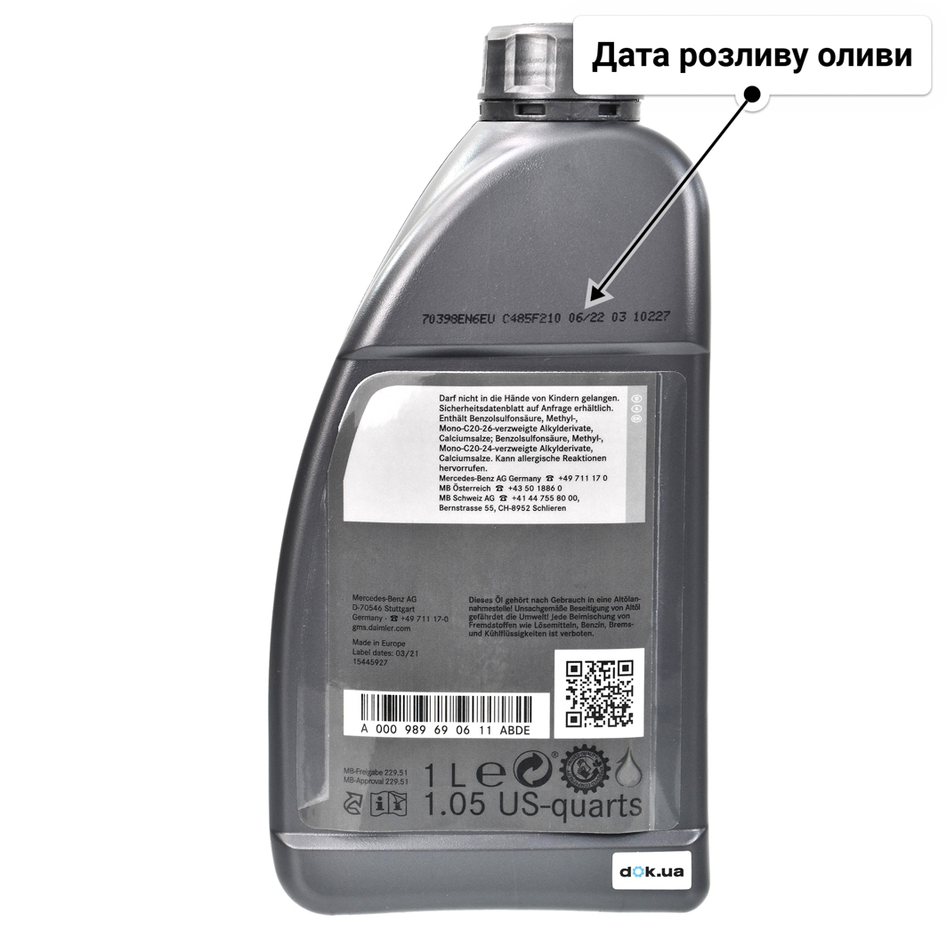Олива Mercedes-Benz MB 229.51 5W-30 1 л