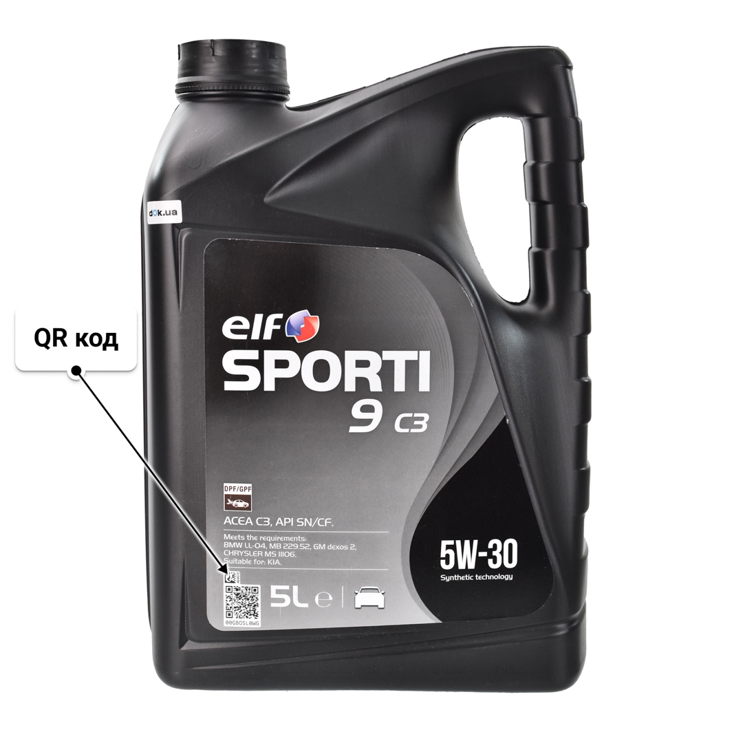 Масло Elf Sporti 9 C3 5W-30 5 л