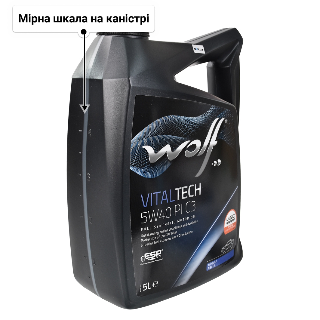 Олива Wolf Vitaltech PI C3 5W-40 для Chrysler 300C 5 л