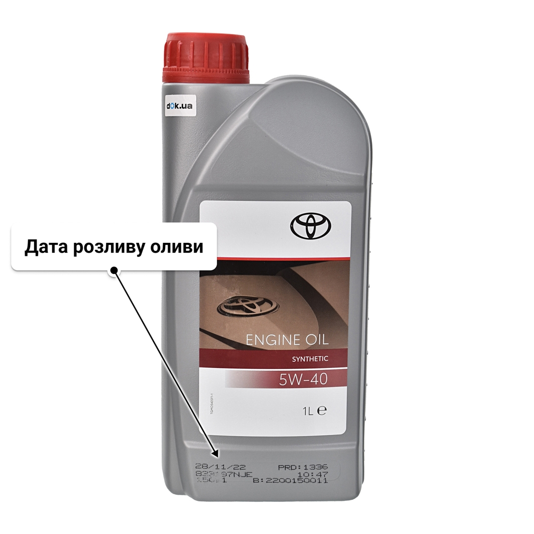 Олива Toyota Synthetic 5W-40 1 л