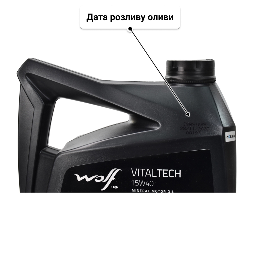 Олива Wolf Vitaltech 15W-40 5 л