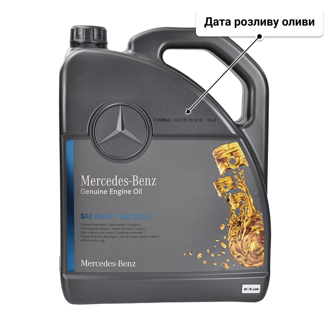 Олива Mercedes-Benz MB 229.3 5W-40 5 л