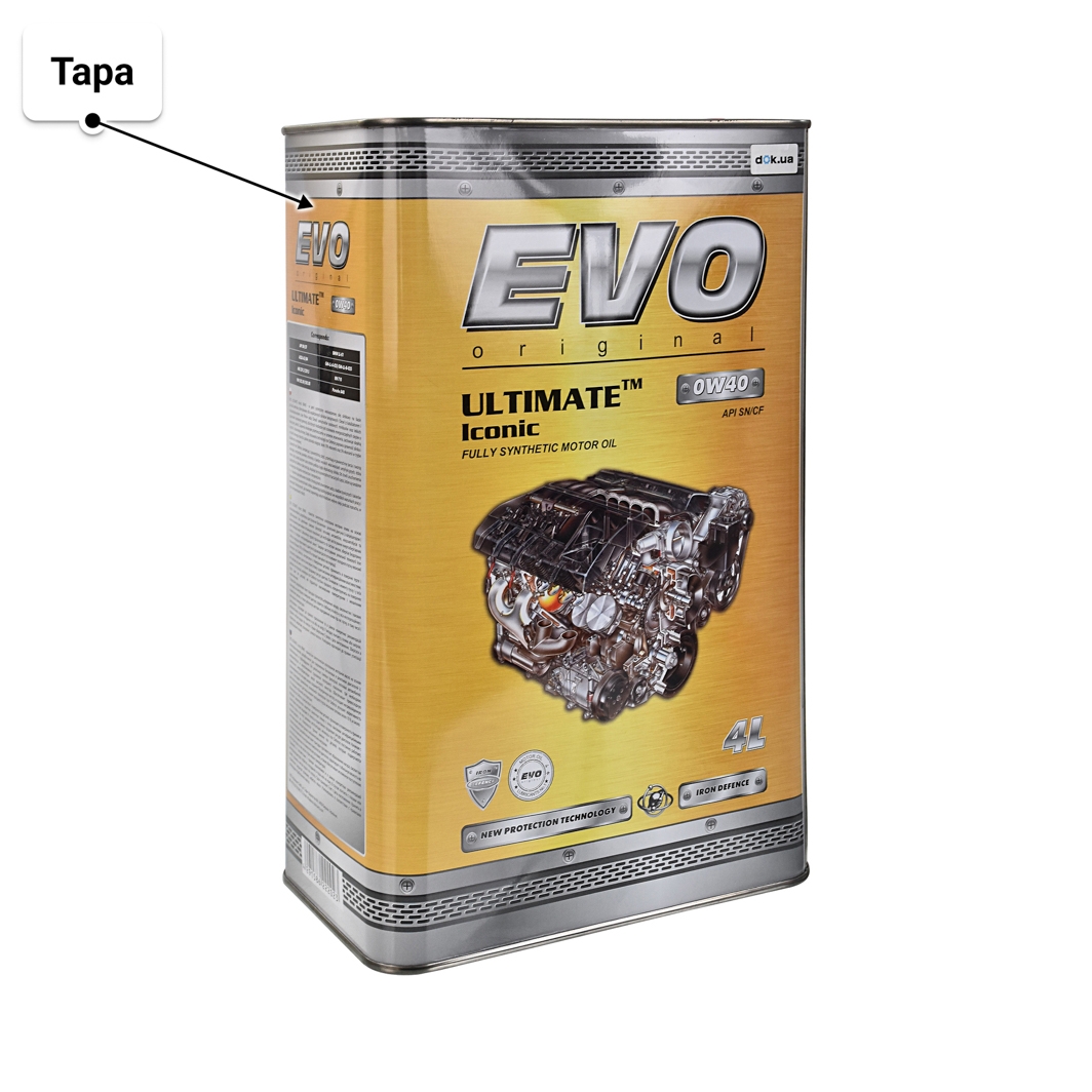 Масло EVO Ultimate Iconic 0W-40 4 л