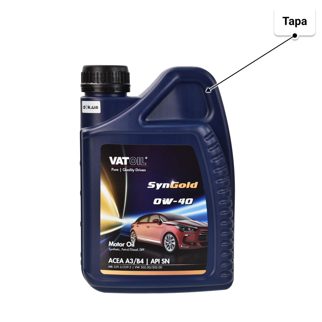 Олива VatOil SynGold 0W-40 1 л
