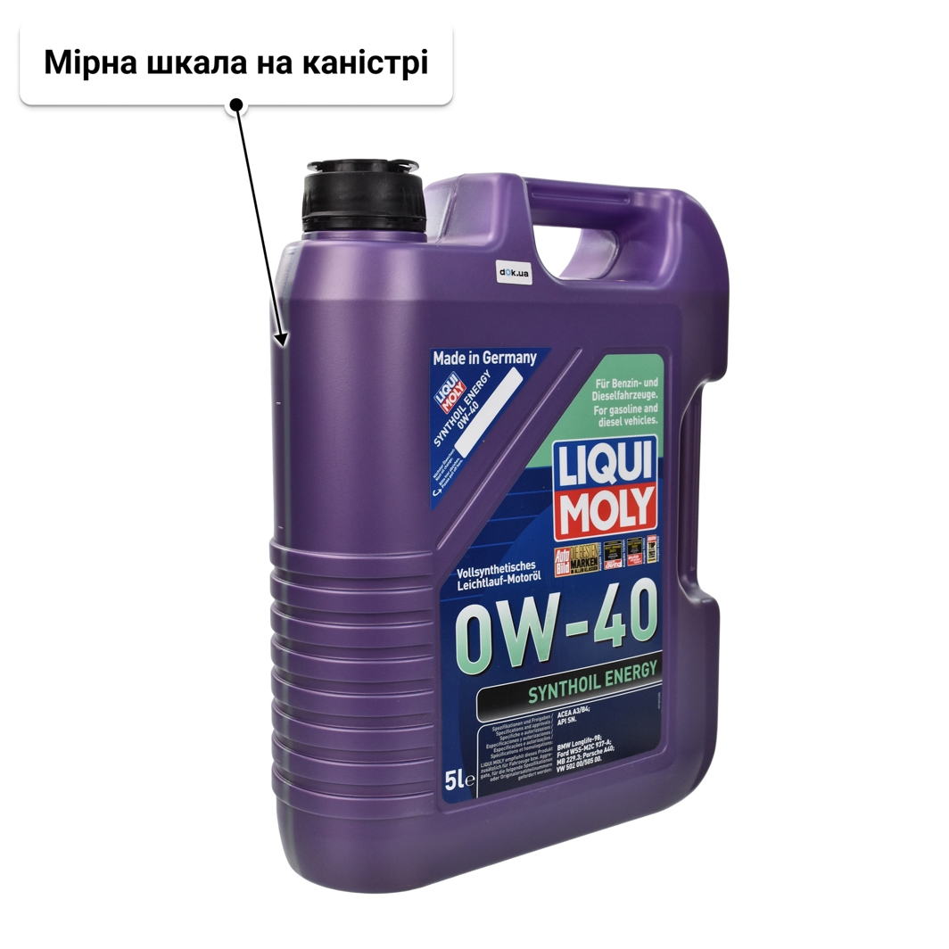 Олива Liqui Moly Synthoil Energy 0W-40 5 л