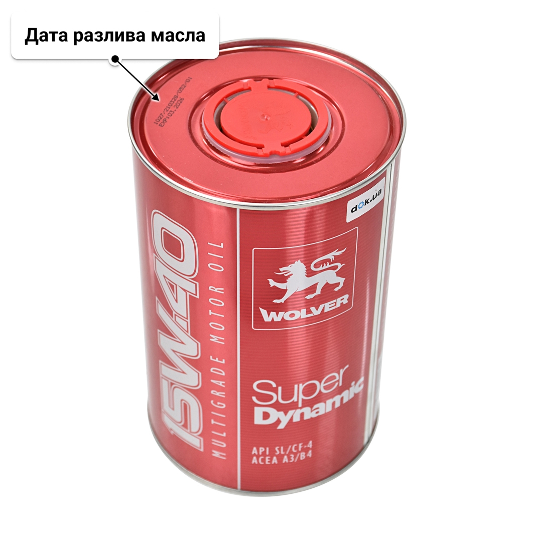 Масло Wolver Super Dynamic 15W-40 1 л