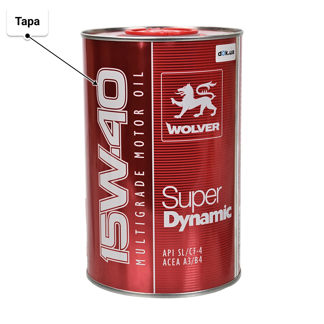Олива Wolver Super Dynamic 15W-40 1 л