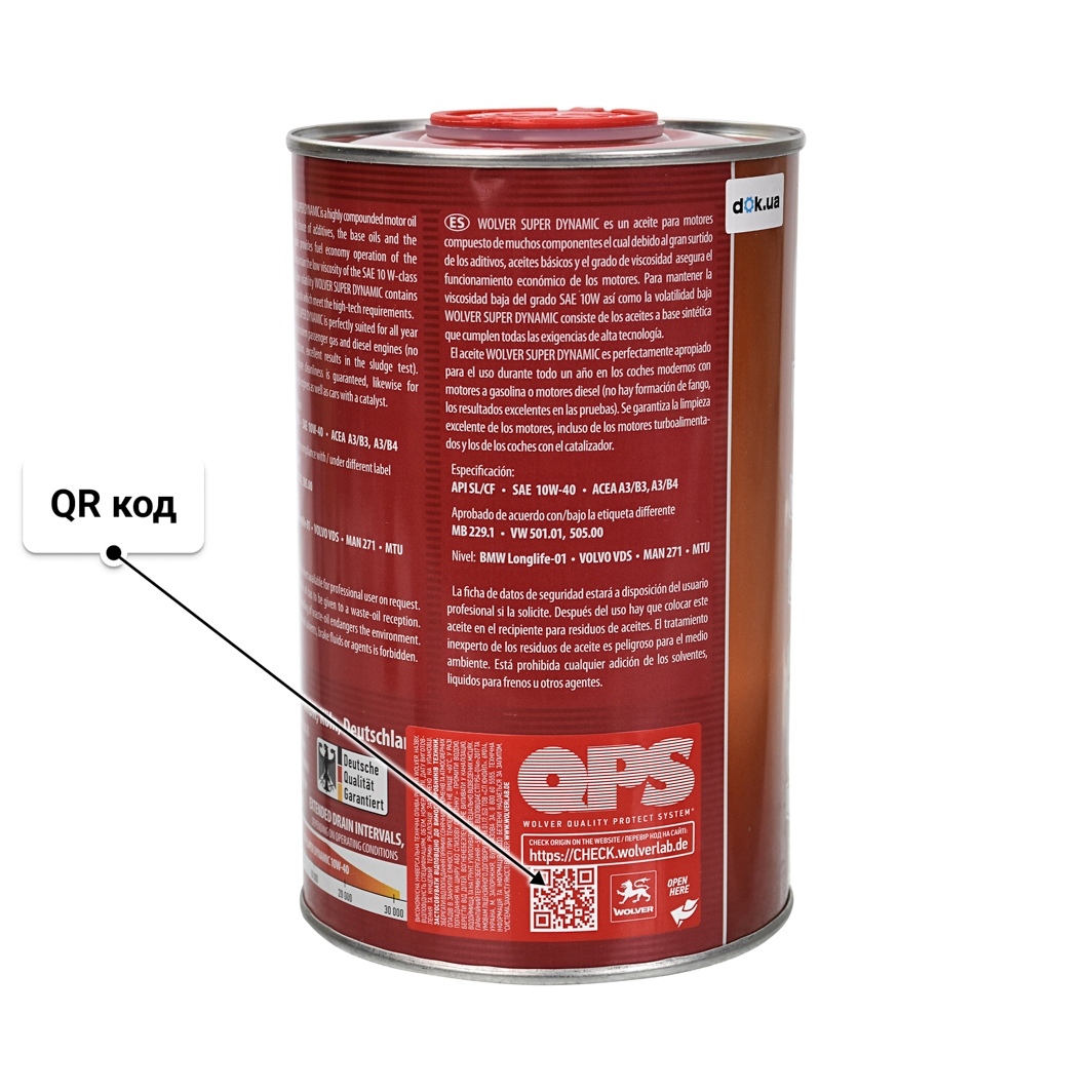 Олива Wolver Super Dynamic 10W-40 1 л