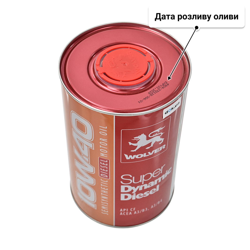 Олива Wolver Super Dynamic Diesel 10W-40 1 л