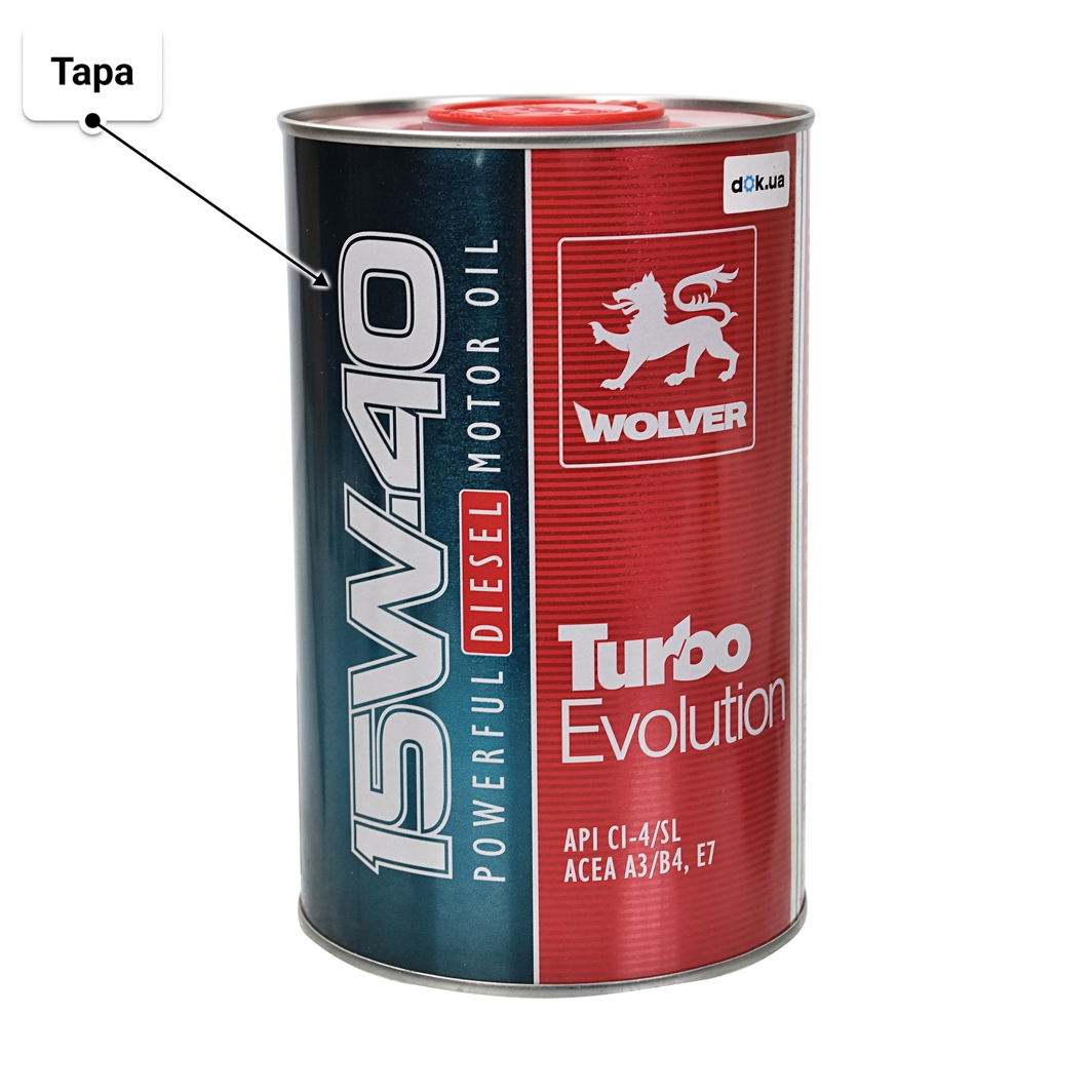 Масло Wolver Turbo Evolution 15W-40 1 л