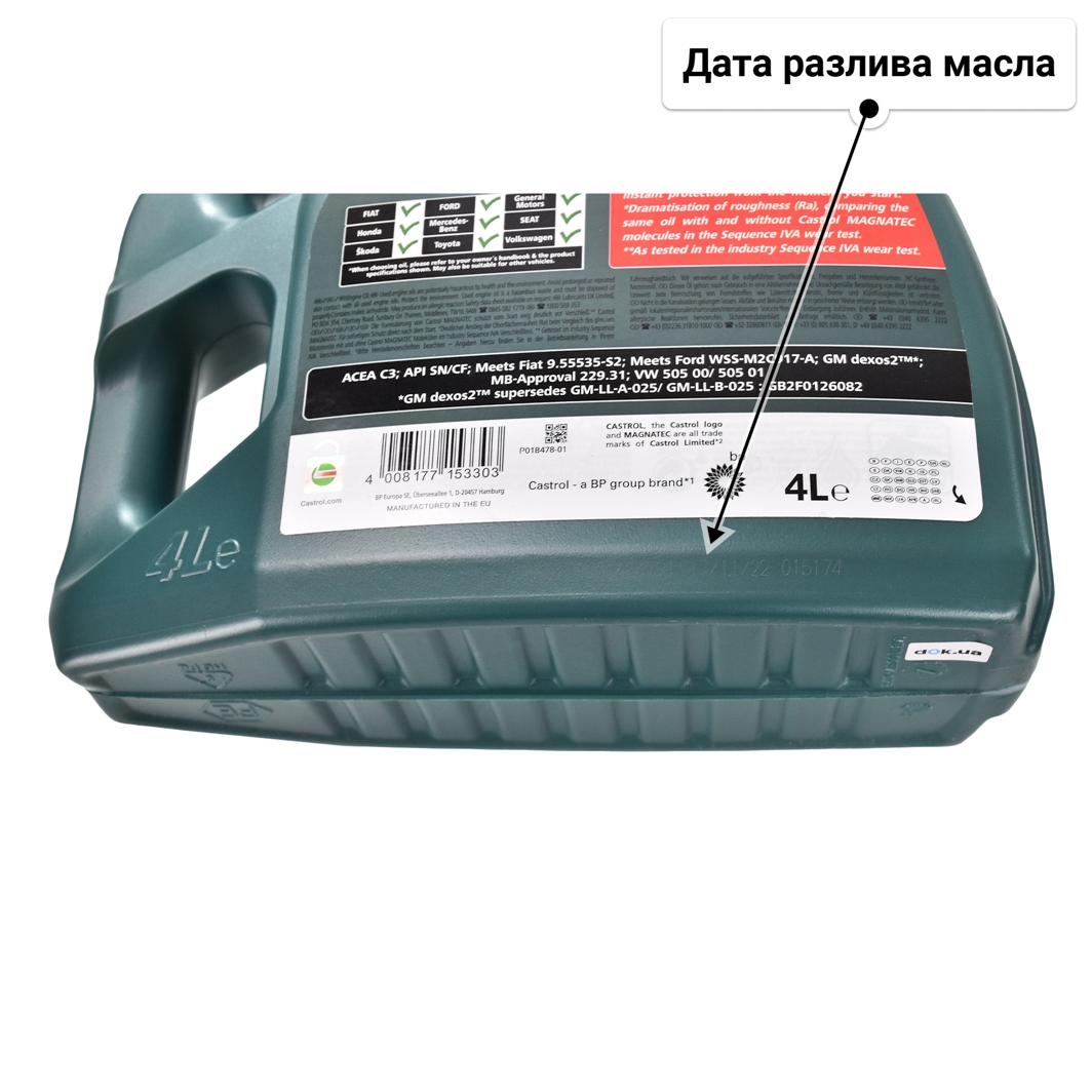 Castrol Magnatec Diesel DPF 5W-40 (4 л) моторное масло 4 л