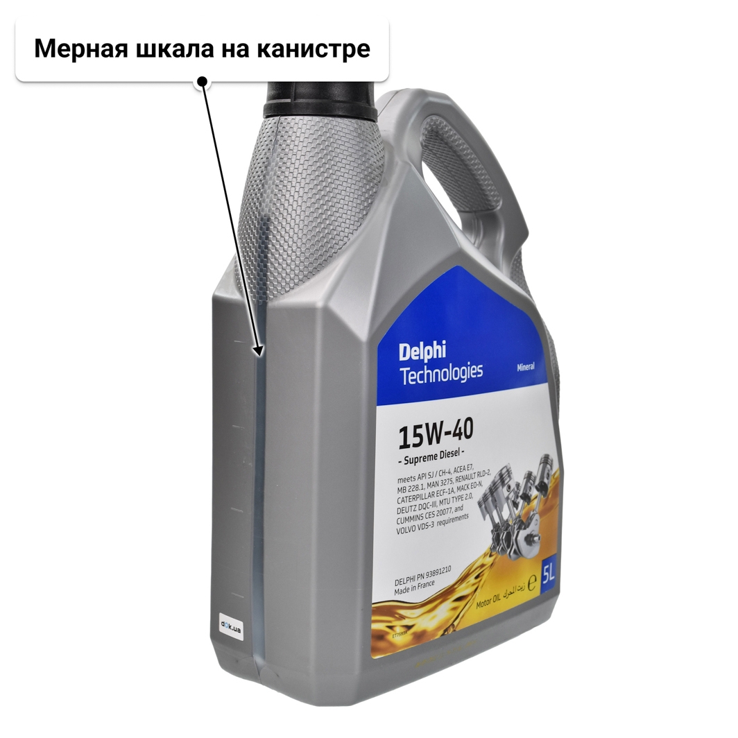 Масло Delphi Supreme Diesel 15W-40 5 л