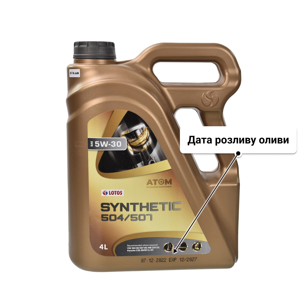 Олива LOTOS 504/507 5W-30 4 л