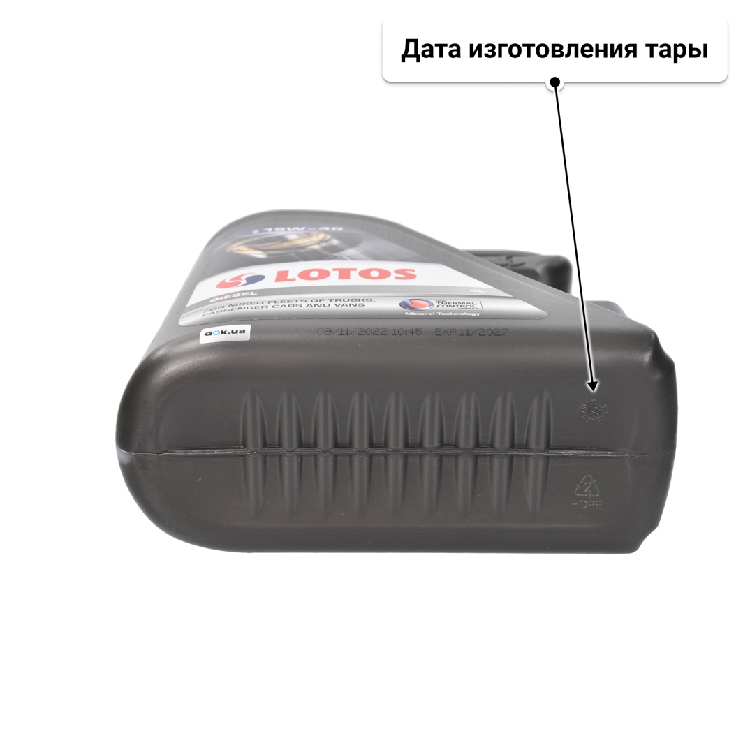 Масло LOTOS Diesel 15W-40 4 л
