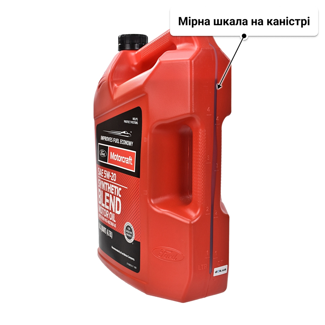 Олива Ford Motorcraft Synthetic Blend Motor Oil 5W-20 4,73 л