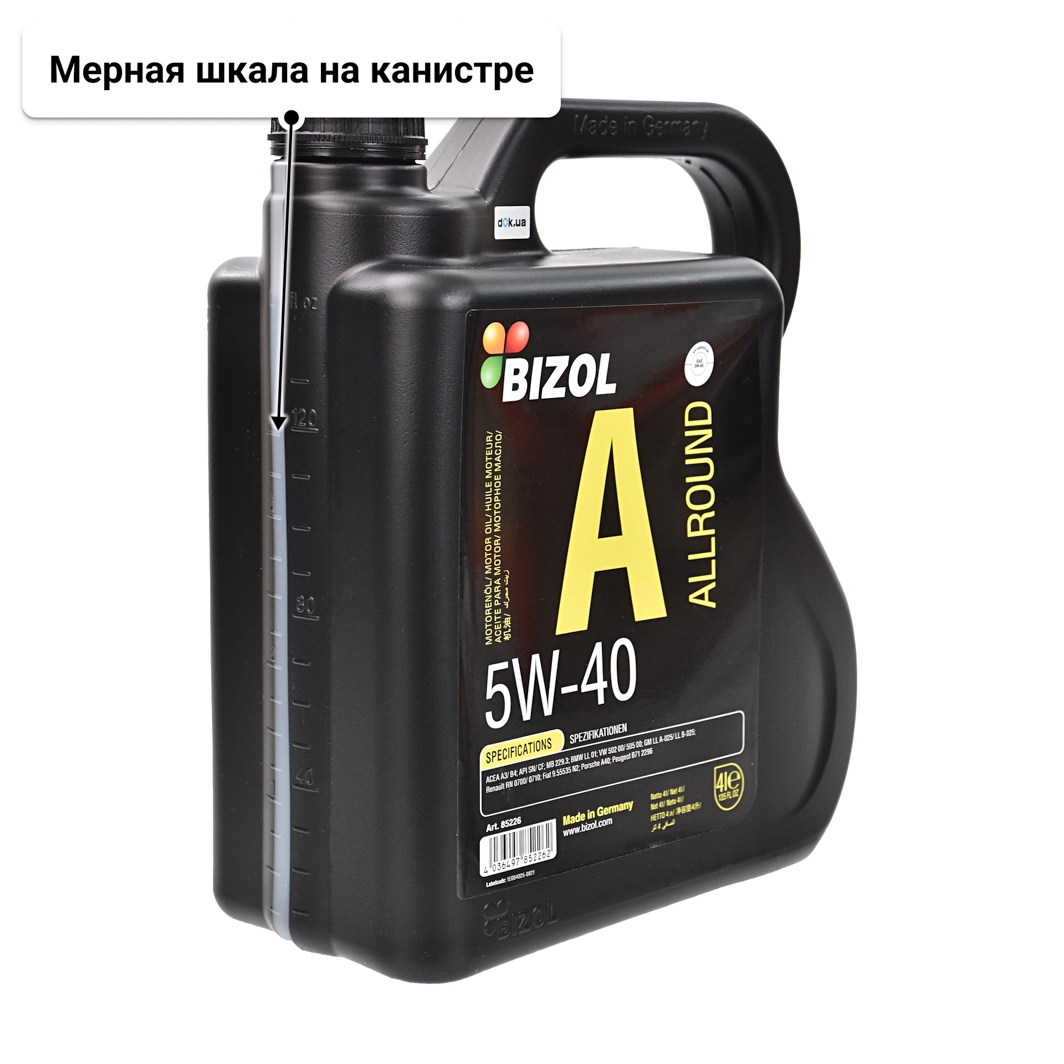 Масло Bizol Allround 5W-40 4 л