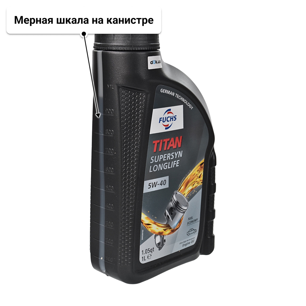 Fuchs Titan Supersyn Long Life 5W-40 (1 л, 4 л, 20 л) моторное