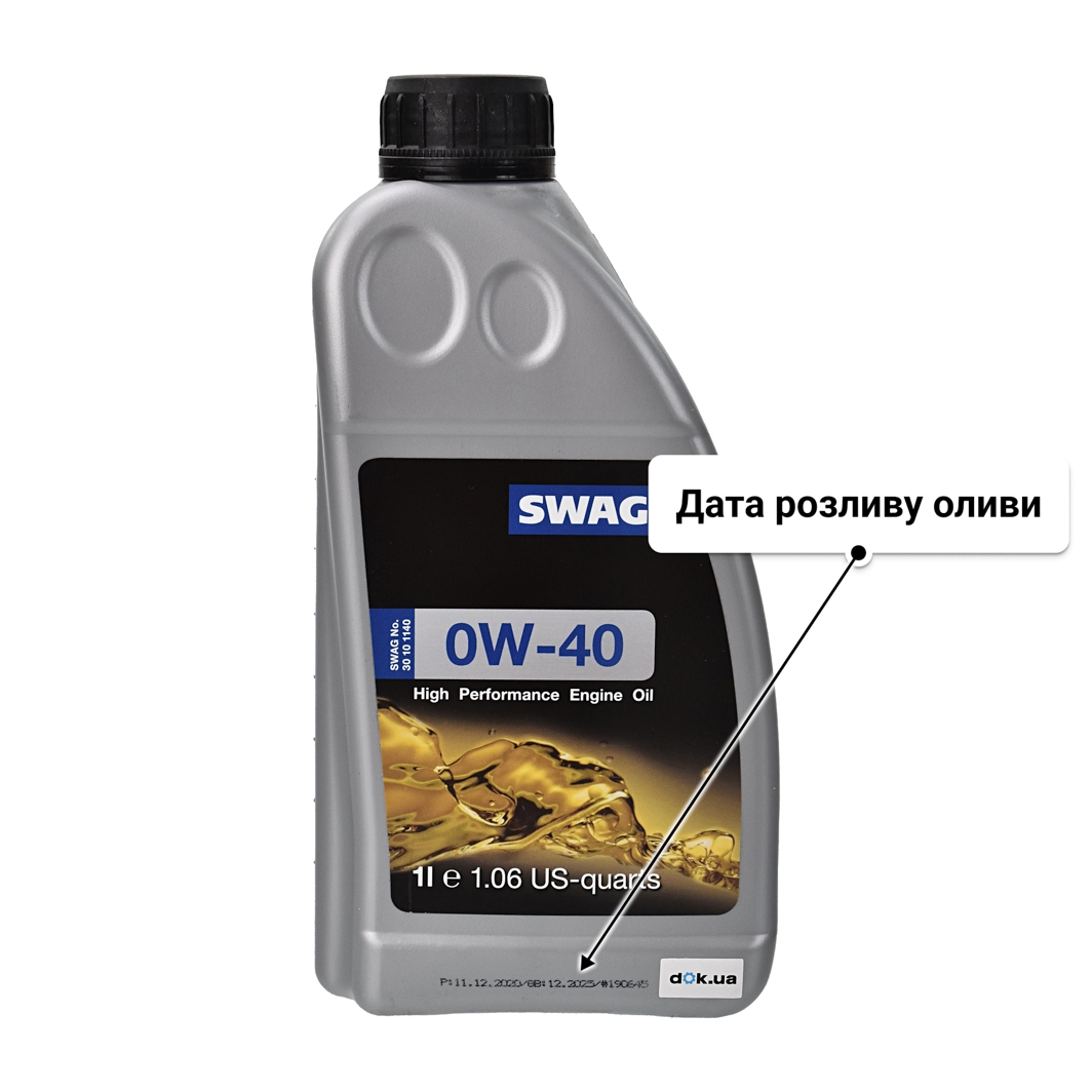 Олива SWAG 0W-40 1 л