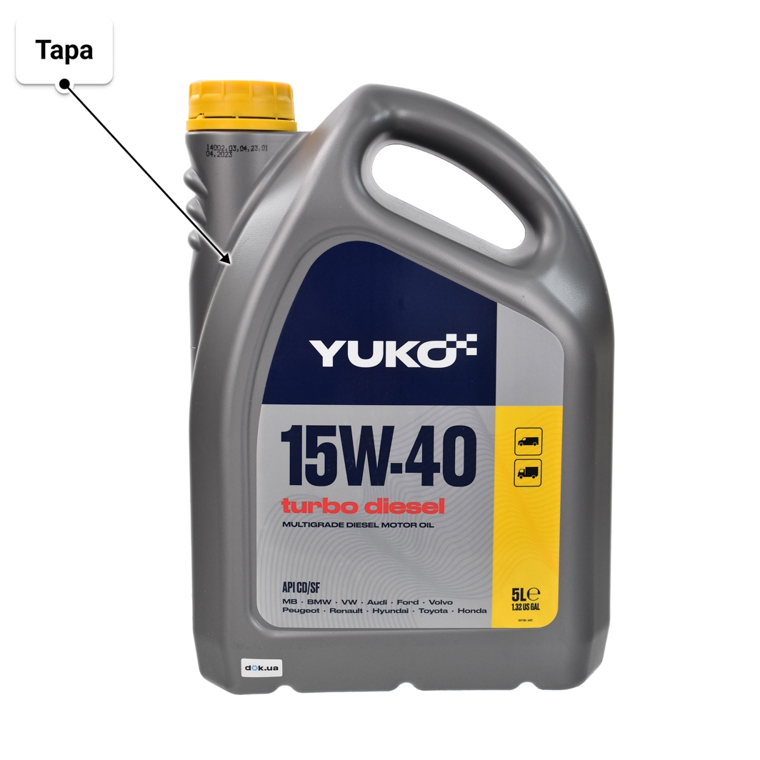 Олива Yuko Dynamic 15W-40 5 л