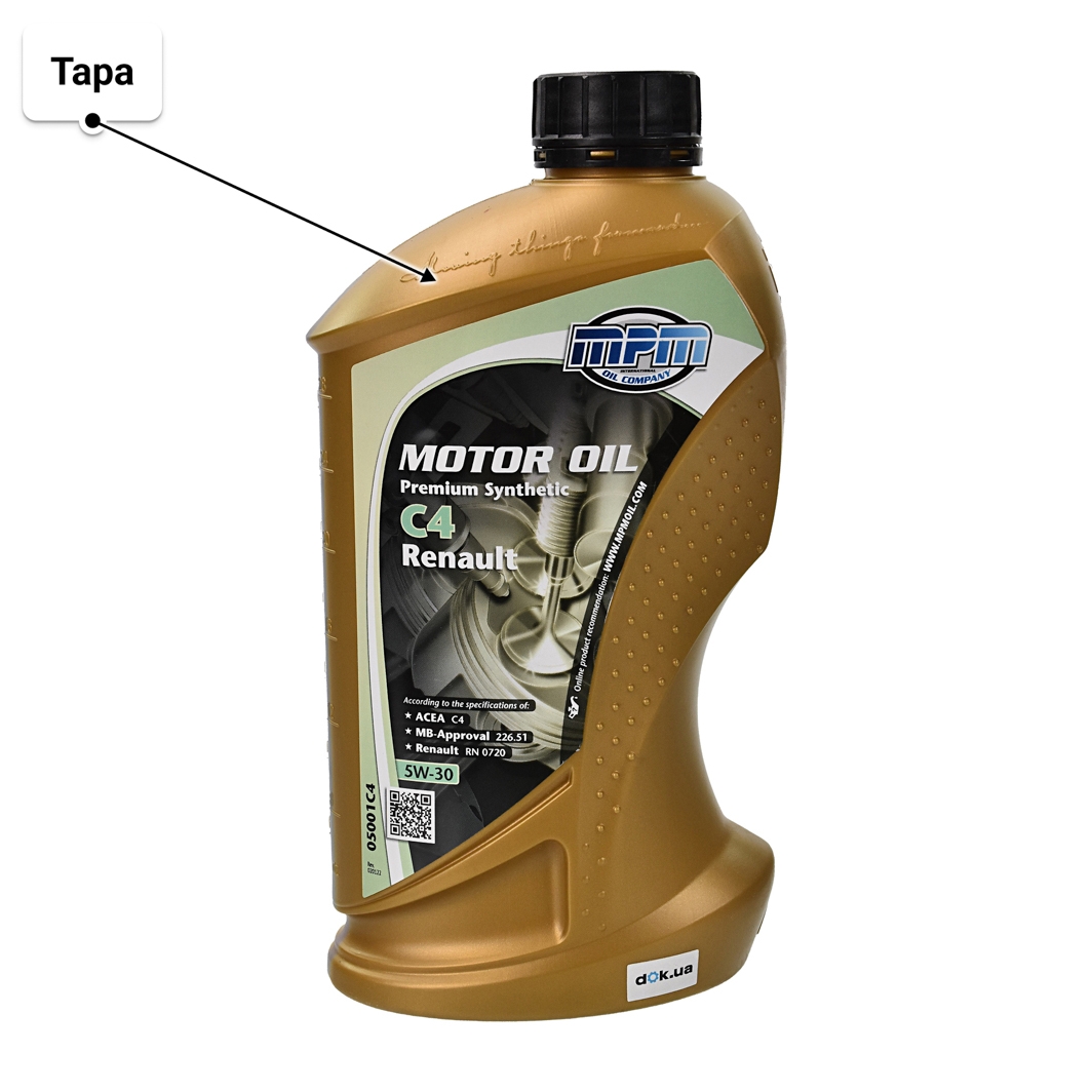 Масло MPM Premium Synthetic C4 Renault 5W-30 1 л