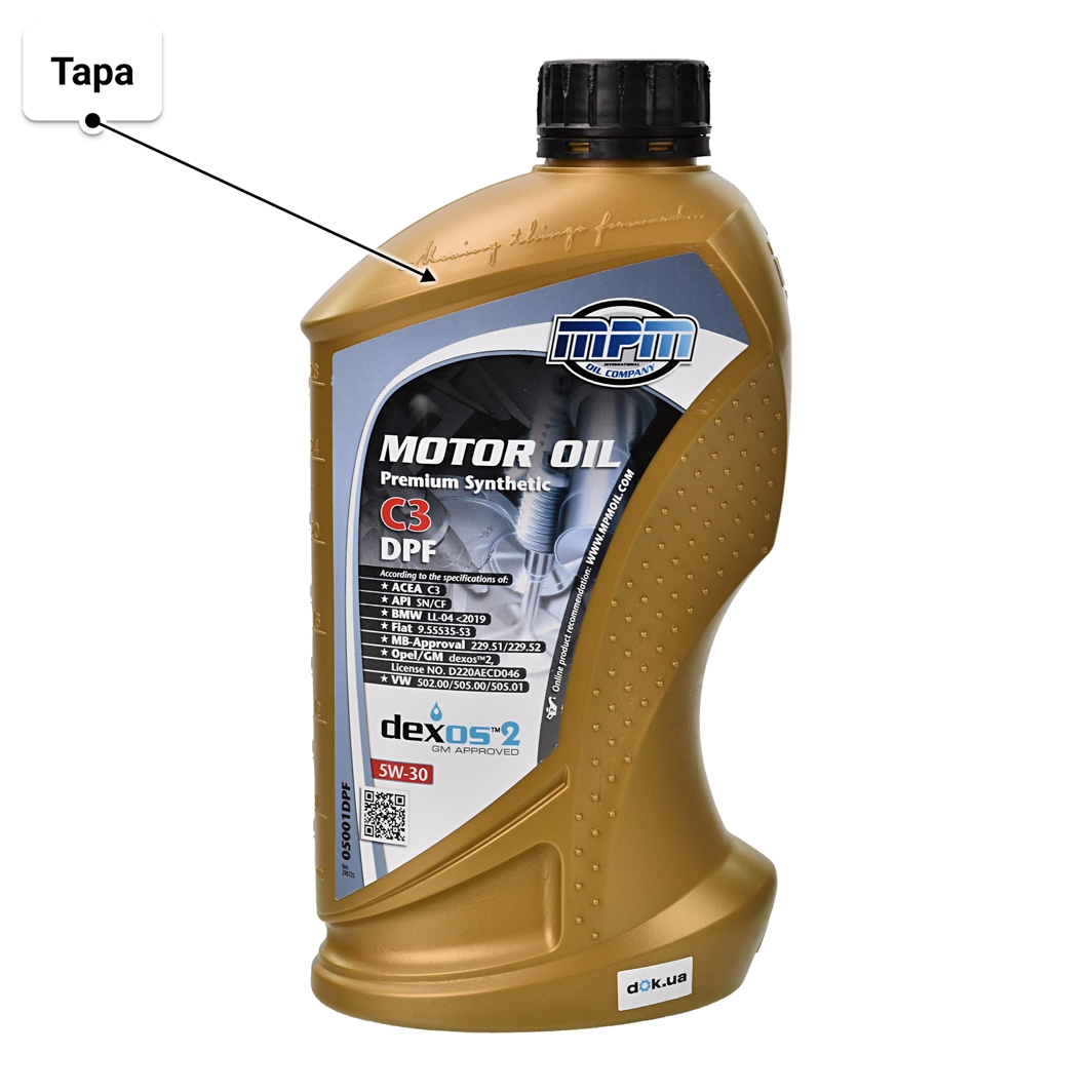 Масло MPM Premium Synthetic C3 DPF 5W-30 1 л