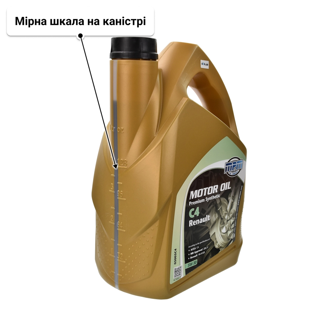 Олива MPM Premium Synthetic C4 Renault 5W-30 5 л