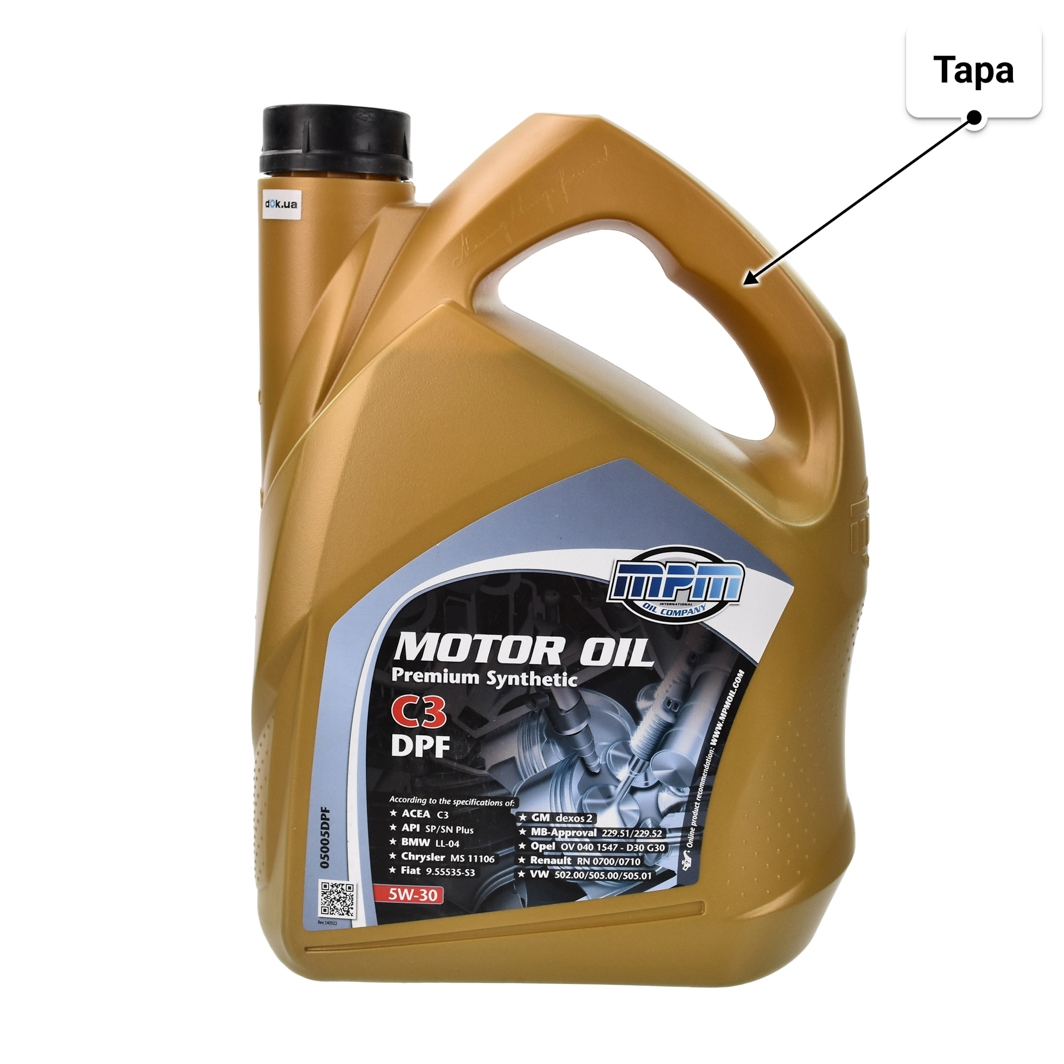 Масло MPM Premium Synthetic C3 DPF 5W-30 5 л