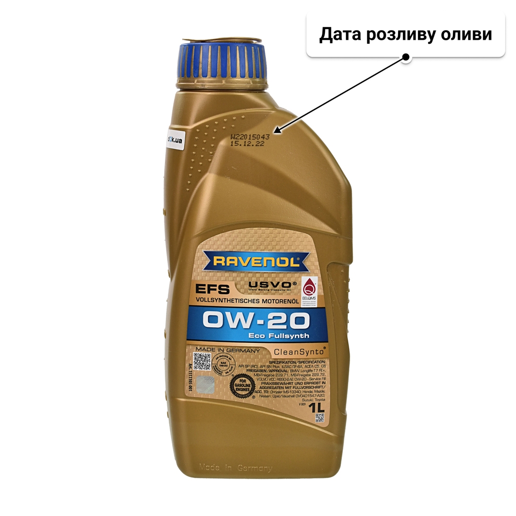 Олива Ravenol EFS 0W-20 1 л