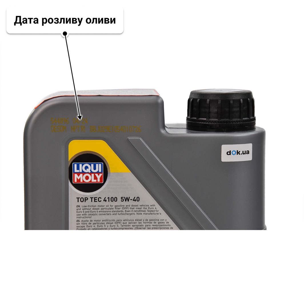 Олива Liqui Moly Top Tec 4100 5W-40 для Porsche Cayenne 1 л