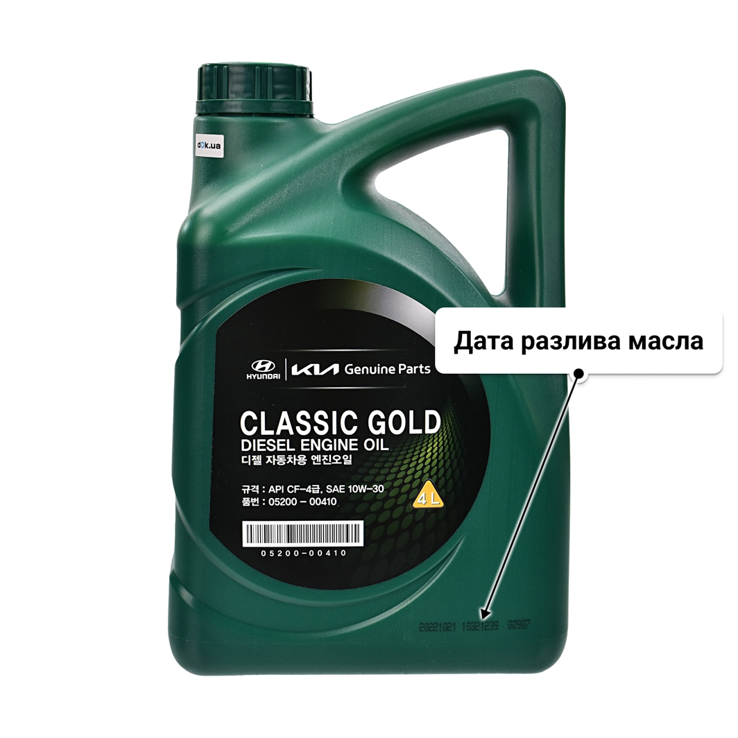 Масло Hyundai Classic Gold Diesel 10W-30 4 л