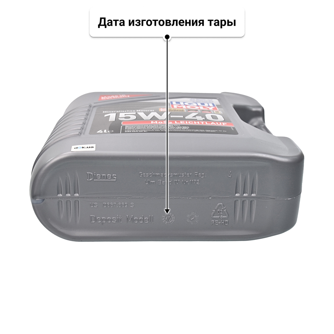 Масло Liqui Moly MoS2 Leichtlauf 15W-40 4 л