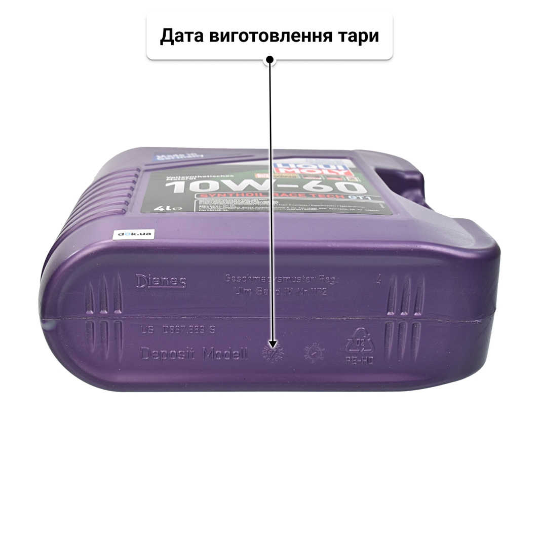 Олива Liqui Moly Synthoil Race Tech GT1 10W-60 4 л
