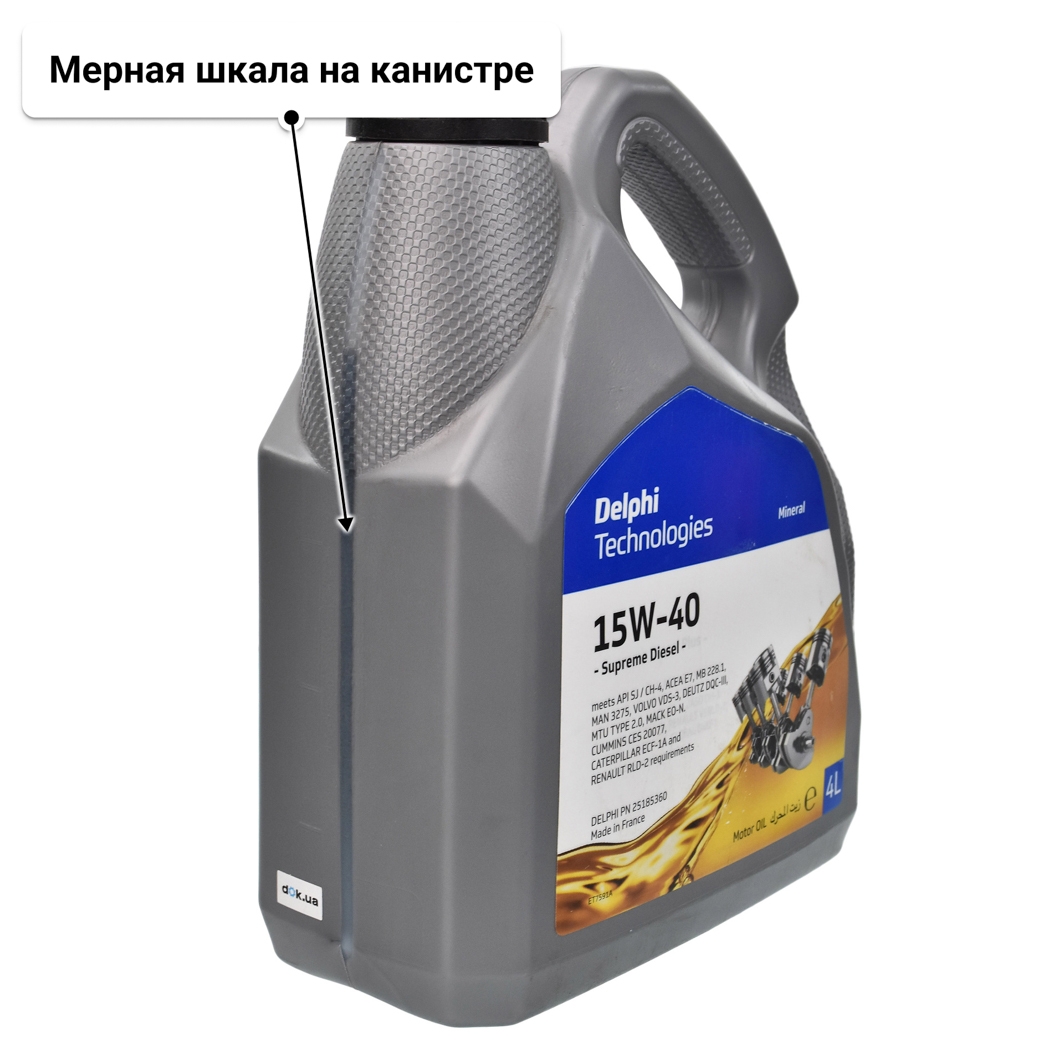 Масло Delphi Supreme Diesel 15W-40 4 л