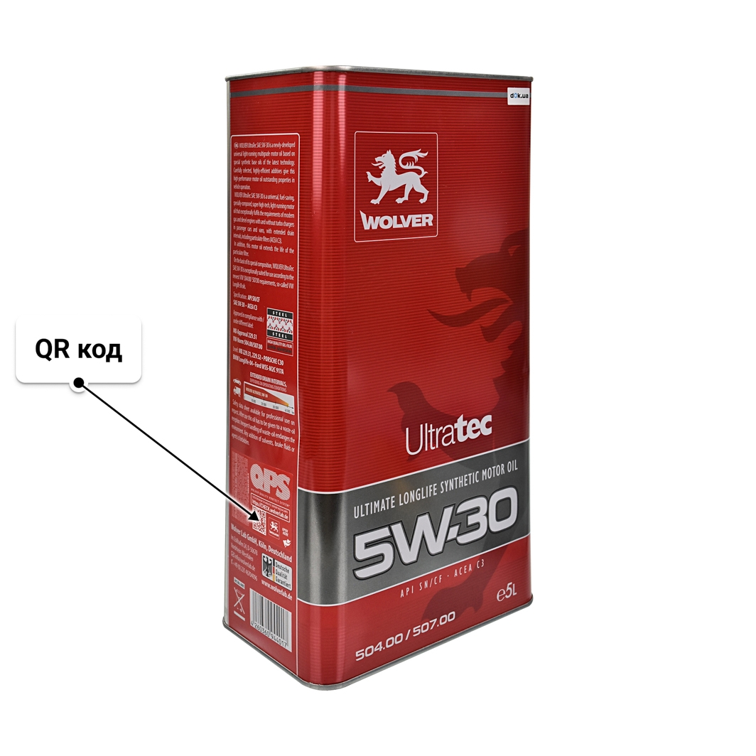 Олива Wolver UltraTec 5W-30 5 л