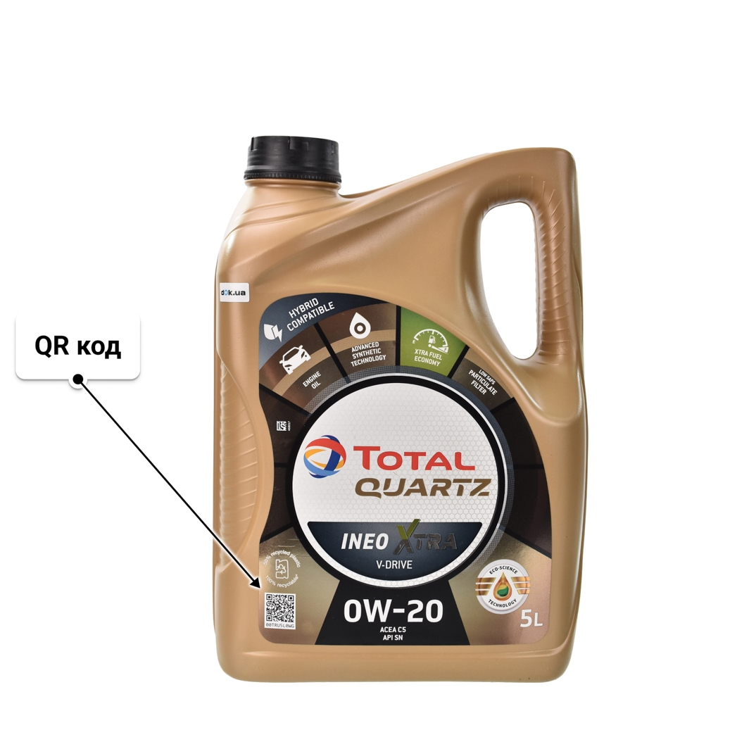Олива Total Quartz Ineo Xtra V-Drive 0W-20 5 л