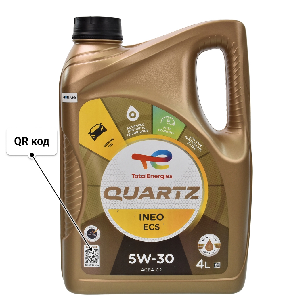 Масло Total Quartz Ineo ECS 5W-30 4 л