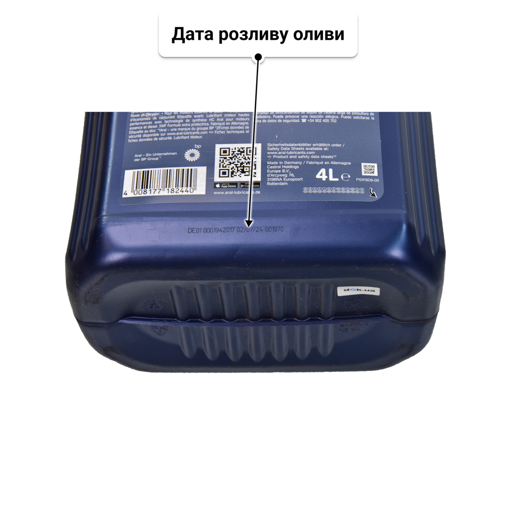 Олива Aral HighTronic F 5W-30 для Chrysler 300C 4 л
