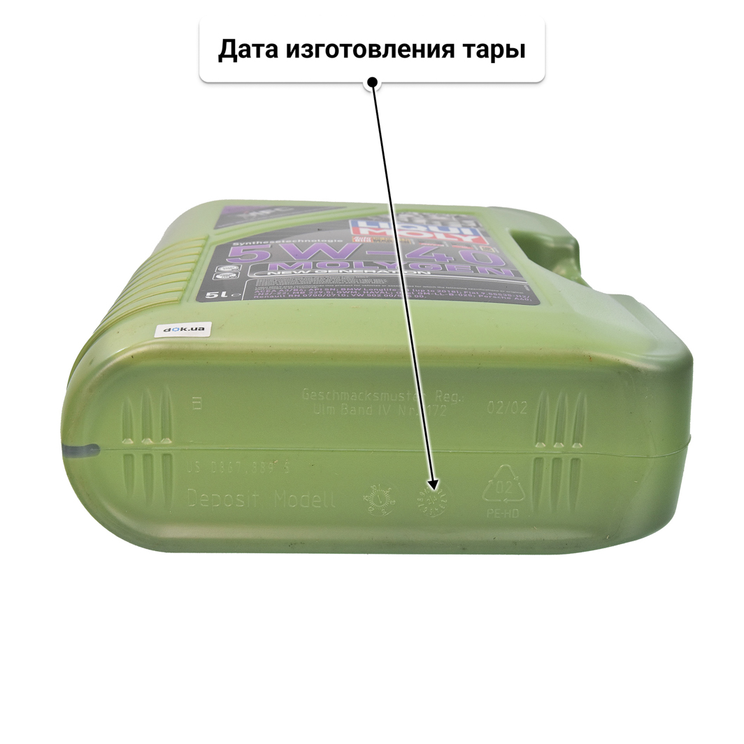 Масло Liqui Moly Molygen New Generation 5W-40 для Porsche Cayenne 5 л