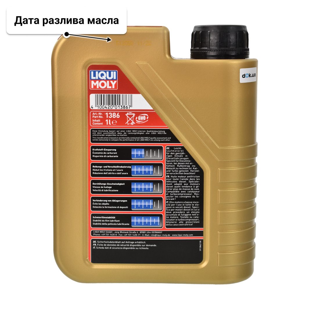 Масло Liqui Moly Diesel Leichtlauf 10W-40 1 л