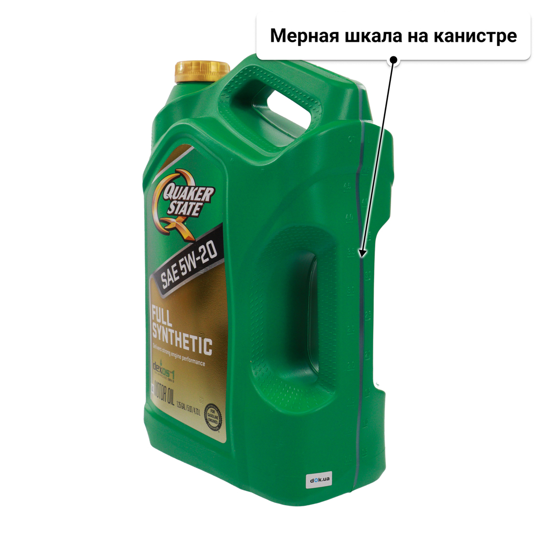 Масло QUAKER STATE Full Synthetic 5W-20 4,73 л
