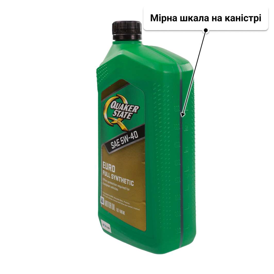 Олива QUAKER STATE Euro Full Synthetic 5W-40 0.95 л