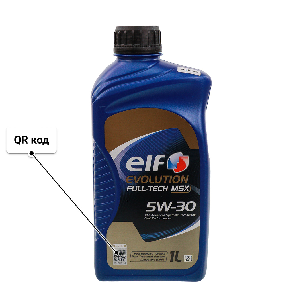 Олива Elf Evolution Full-Tech MSX 5W-30 для Porsche Cayenne 1 л