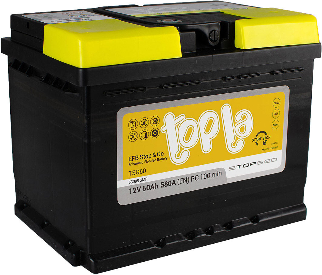 

Аккумулятор Topla 6 CT-60-R EFB 112060