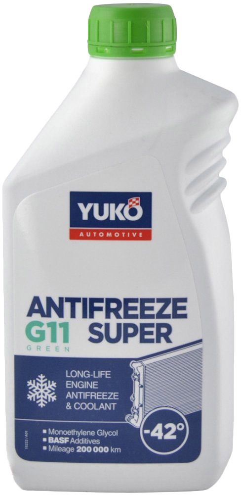 

Готовый антифриз Yuko Super G11 зеленый -42 °C 4820070244496